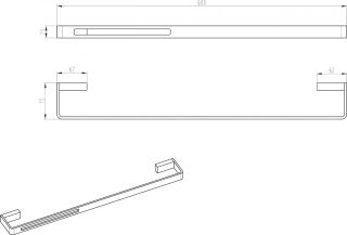 Полотенцедержатель Boheme Q золото 10942-G